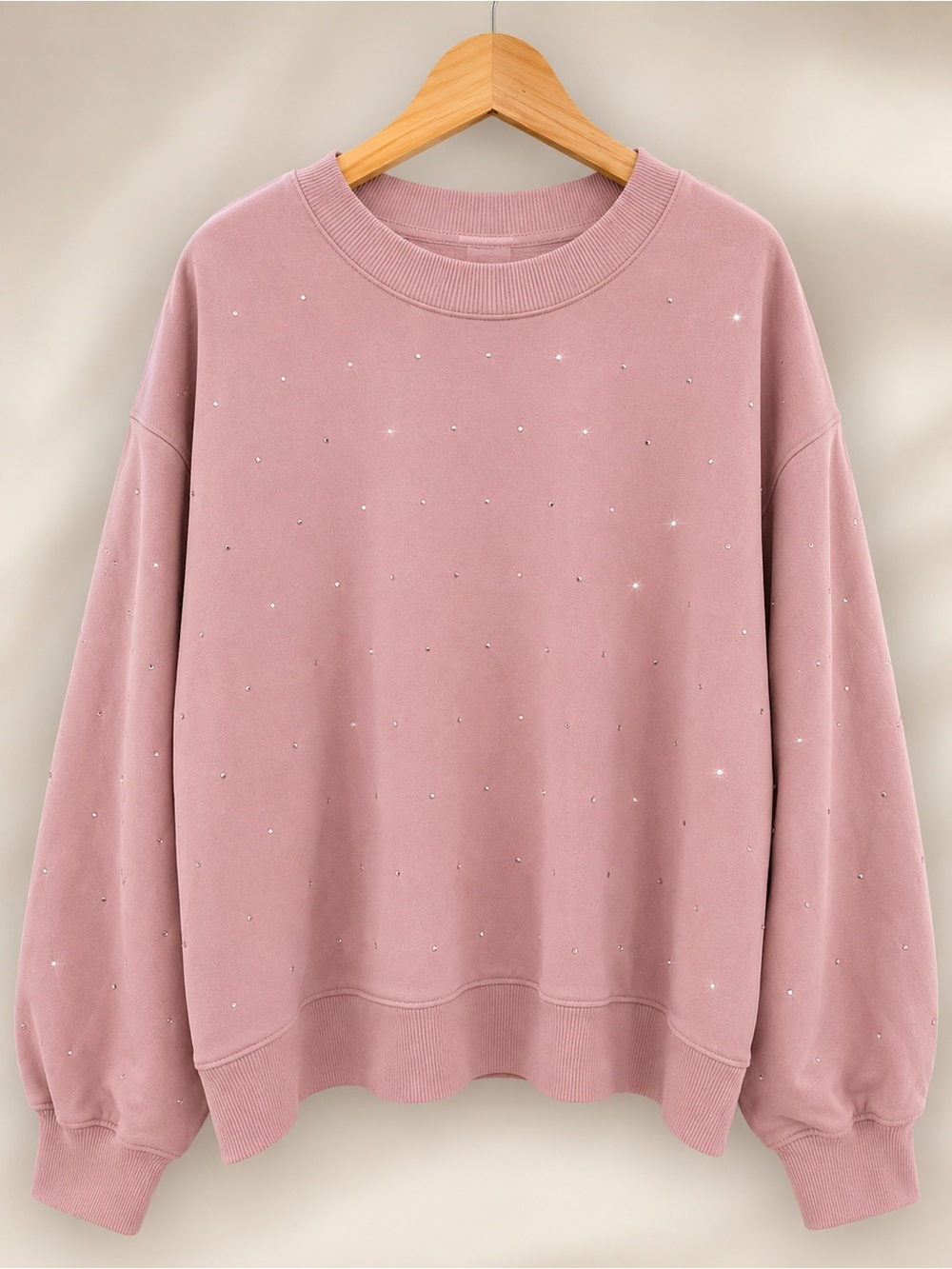 ✨ a new day Blush Pink Gem Studded Crewneck Sweater XXL ✨